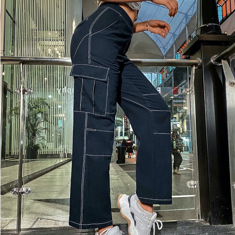 Navy blue cargo pants